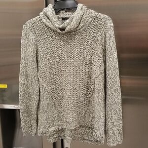 💕RDI💕 Long Sleeve Cowl Neck Pullover Sweater White Beach Medium